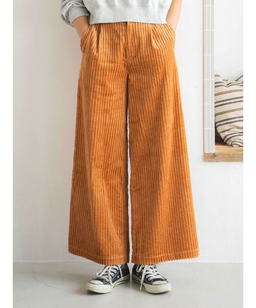 Ungrid（アングリッド）の「コーデュロイワイドパンツ（その他パンツ・レディース・アイボリー/オレンジ・SMALL/MEDIUM）」の19枚目の写真