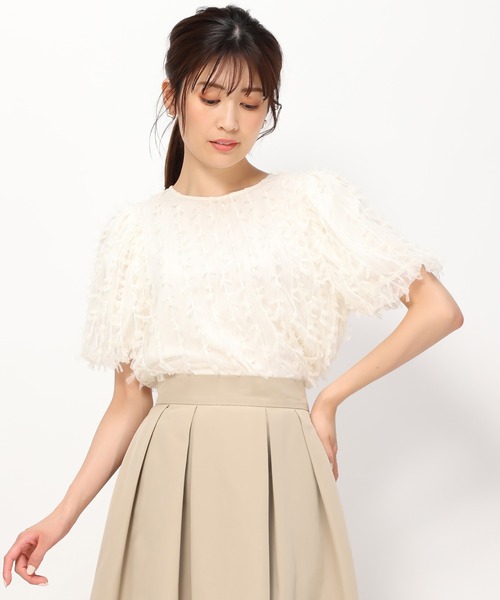MISCH MASCH(ミッシュマッシュ)の「リボンチュールブラウス/MM438106(シャツ/ブラウス・レディース・ブラック/アイボリー・フリ-)」の14枚目の写真