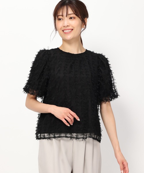 MISCH MASCH(ミッシュマッシュ)の「リボンチュールブラウス/MM438106(シャツ/ブラウス・レディース・ブラック/アイボリー・フリ-)」の10枚目の写真
