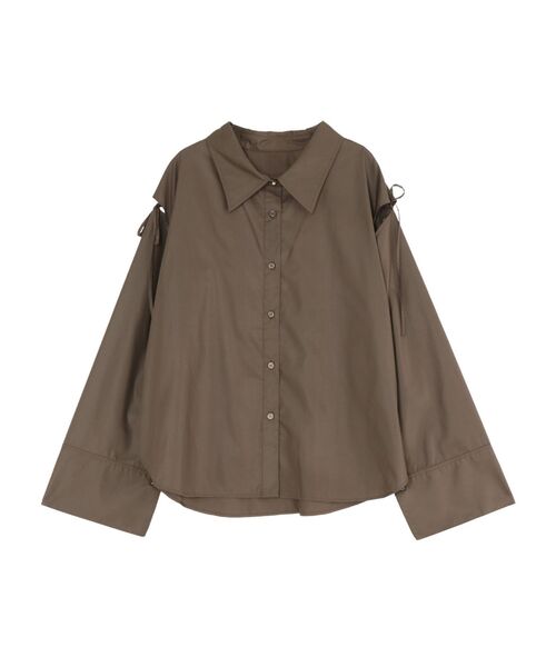 女性が喜ぶ♪ セール】ショルダースリットシャツ（シャツ/ブラウス トップス
