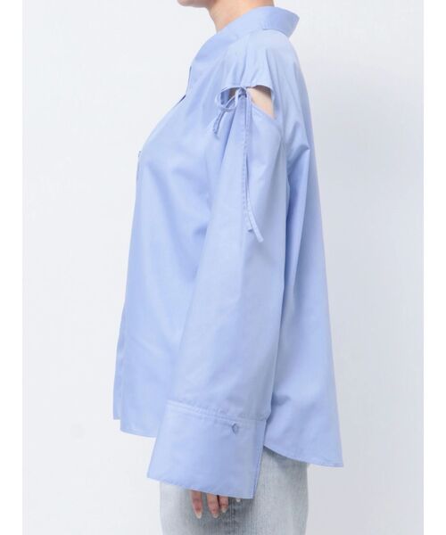 LAGUNAMOON（ラグナムーン）の「ショルダースリットシャツ（シャツ/ブラウス・レディース・ブラウン/ホワイト/ブルー・FREE）」の9枚目の写真