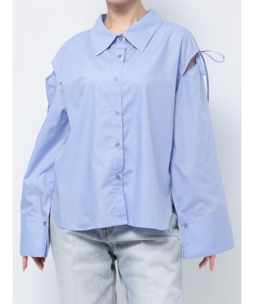 LAGUNAMOON（ラグナムーン）の「ショルダースリットシャツ（シャツ/ブラウス・レディース・ブラウン/ホワイト/ブルー・FREE）」の21枚目の写真