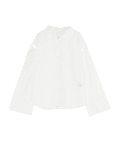 LAGUNAMOON（ラグナムーン）の「ショルダースリットシャツ（シャツ/ブラウス・レディース・ブラウン/ホワイト/ブルー・FREE）」の4枚目の写真