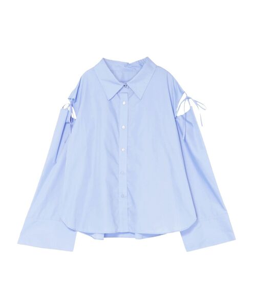 LAGUNAMOON（ラグナムーン）の「ショルダースリットシャツ（シャツ/ブラウス・レディース・ブラウン/ホワイト/ブルー・FREE）」の6枚目の写真