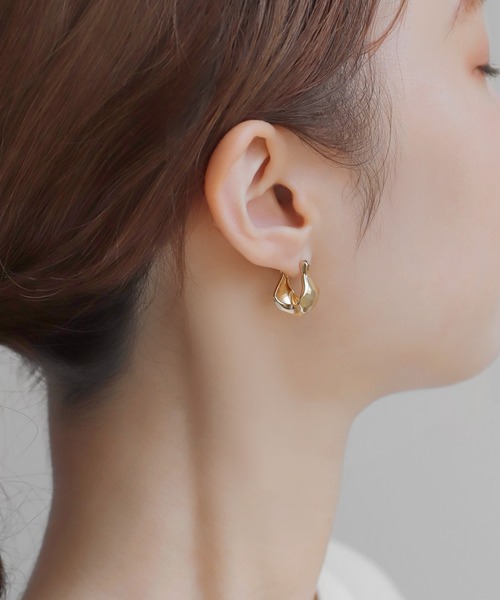 クラフトメタルフープピアス（ピアス（両耳用））｜ANEMONE
