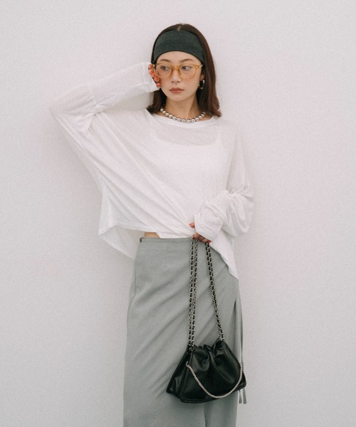 HANNE（アン）の「フェイクレザーチェーンハンドBAG（ハンドバッグ・レディース・シルバー/ブラック・FREE）」の6枚目の写真