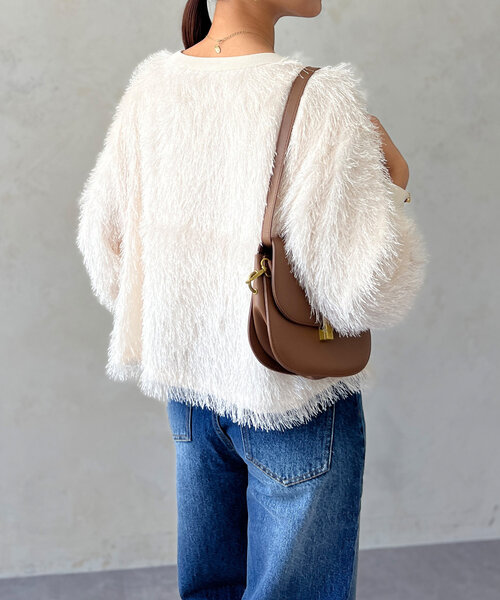 Chez toi（シェトワ）の「シャギーボトルネックプルオーバー（Tシャツ/カットソー・レディース・モカ/アイボリー/チャコールグレー・FREE）」の10枚目の写真