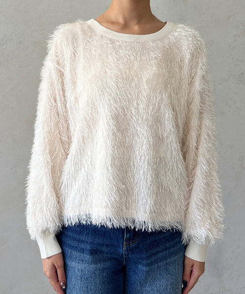 Chez toi（シェトワ）の「シャギーボトルネックプルオーバー（Tシャツ/カットソー・レディース・モカ/アイボリー/チャコールグレー・FREE）」の11枚目の写真