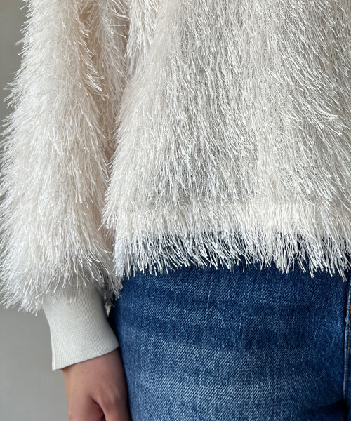 Chez toi（シェトワ）の「シャギーボトルネックプルオーバー（Tシャツ/カットソー・レディース・モカ/アイボリー/チャコールグレー・FREE）」の14枚目の写真