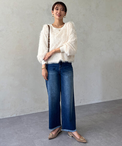 Chez toi（シェトワ）の「シャギーボトルネックプルオーバー（Tシャツ/カットソー・レディース・モカ/アイボリー/チャコールグレー・FREE）」の15枚目の写真