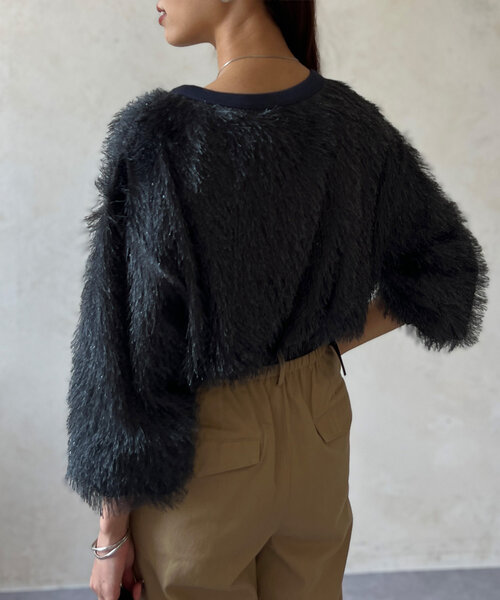 Chez toi（シェトワ）の「シャギーボトルネックプルオーバー（Tシャツ/カットソー・レディース・モカ/アイボリー/チャコールグレー・FREE）」の21枚目の写真