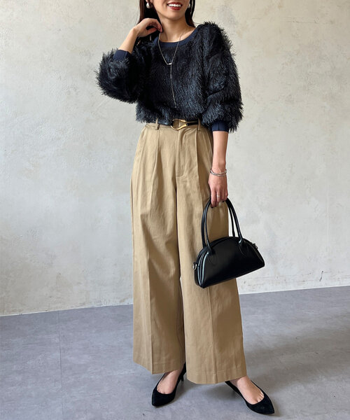 Chez toi（シェトワ）の「シャギーボトルネックプルオーバー（Tシャツ/カットソー・レディース・モカ/アイボリー/チャコールグレー・FREE）」の22枚目の写真