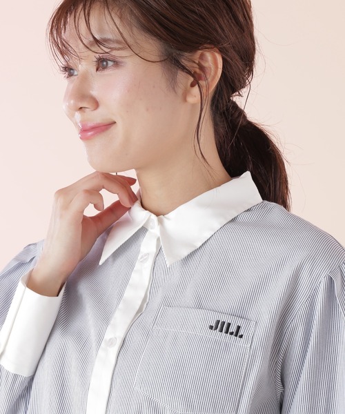 JILL by JILL STUART(ジルバイジルスチュアート)の「◇ウエストリボンシャツ(シャツ/ブラウス・レディース・ホワイト/ブルー系その他/グレー系その他・FREE)」の11枚目の写真
