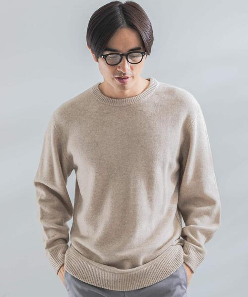 セール】『XLサイズあり』ハミルトンラムズウールエルボーパッチニット