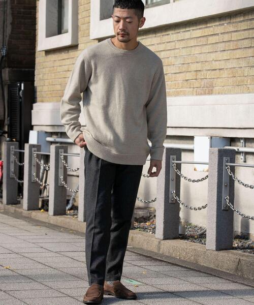 セール】『XLサイズあり』ハミルトンラムズウールエルボーパッチニット