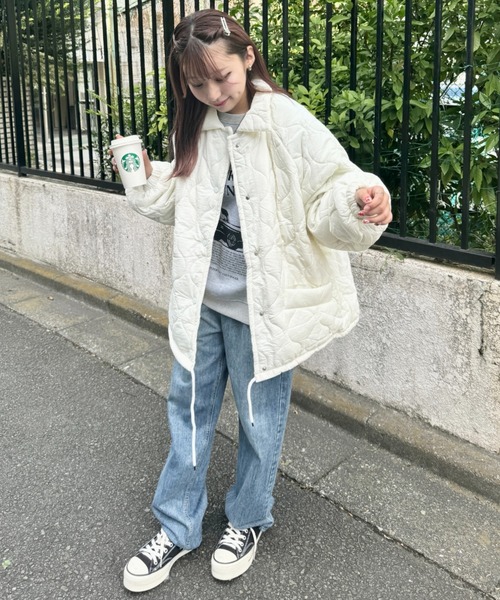 リンドバーグ　ホワイト キルティングジャケット&スカート　上M下S セットアップ Outfitter lab｜裏ボアキルティングジャケット | Rakuten Fashion(楽天