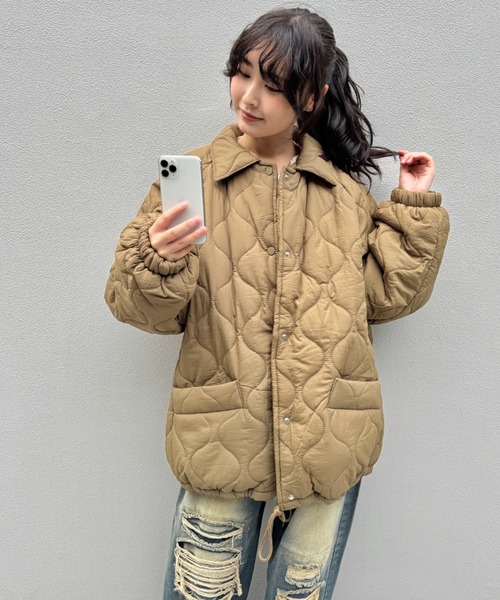 セール】【8色展開】裏ボアキルティングジャケット（ブルゾン