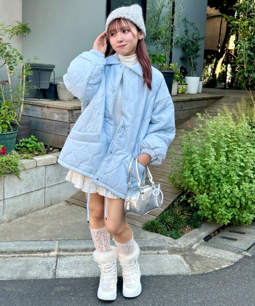 セール】【8色展開】裏ボアキルティングジャケット（ブルゾン