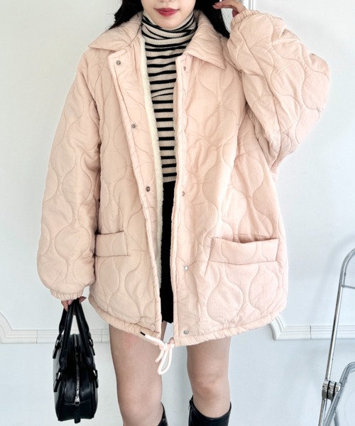 セール】【8色展開】裏ボアキルティングジャケット（ブルゾン