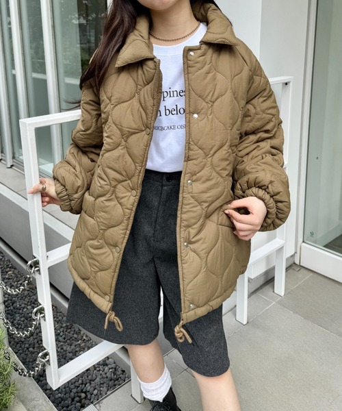 セール】【8色展開】裏ボアキルティングジャケット（ブルゾン