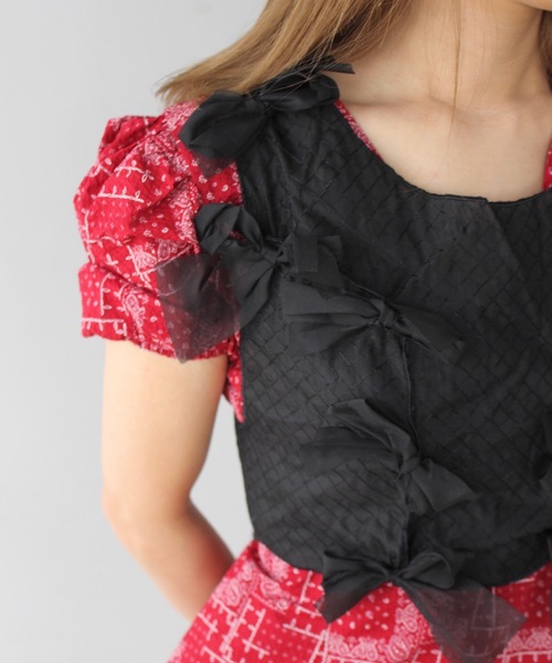 SANSeLF（サンセルフ）の「【SANSeLF】 2wayリボンビスチェ sanw25s006（Tシャツ/カットソー・レディース・ブラック・FREE）」の3枚目の写真