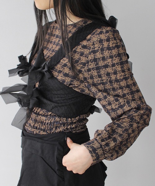 SANSeLF（サンセルフ）の「【SANSeLF】 2wayリボンビスチェ sanw25s006（Tシャツ/カットソー・レディース・ブラック・FREE）」の7枚目の写真