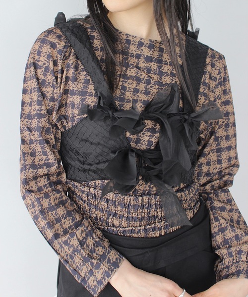 SANSeLF（サンセルフ）の「【SANSeLF】 2wayリボンビスチェ sanw25s006（Tシャツ/カットソー・レディース・ブラック・FREE）」の8枚目の写真