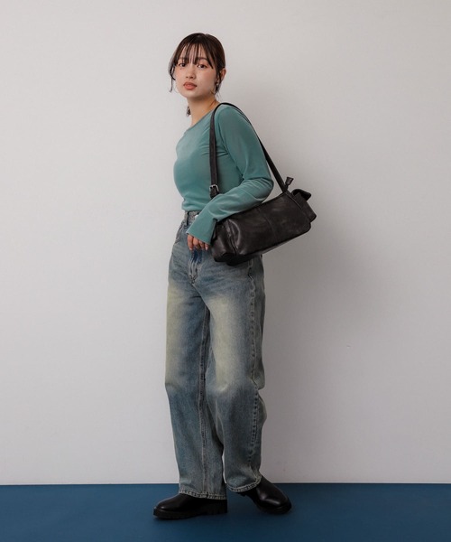 SENSE OF PLACE by URBAN RESEARCH(センスオブプレイスバイアーバンリサーチ)の「ヴィンテージライクバッグ(ハンドバッグ・レディース・ブラック/グレー・ONE)」の6枚目の写真