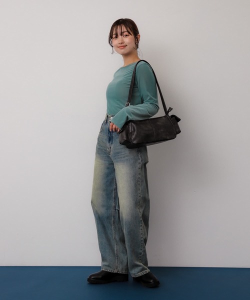 SENSE OF PLACE by URBAN RESEARCH(センスオブプレイスバイアーバンリサーチ)の「ヴィンテージライクバッグ(ハンドバッグ・レディース・ブラック/グレー・ONE)」の7枚目の写真