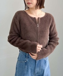 archives | フェザーＷジップリブニット(ニット/セーター)