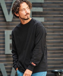 felkod（フィルコッド）の「mlt4933-Barcode Embroidery Long Sleeve Tee ロングスリーブカットソー（Tシャツ/カットソー）」