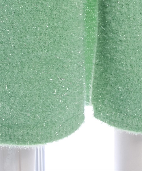 clear（クリア）の「グリッターニットIラインスカート[美シルエット 骨格ストレート セットアップ可能]≪再入荷≫（スカート・レディース・アイボリー/グレー/グリーン・F）」の12枚目の写真