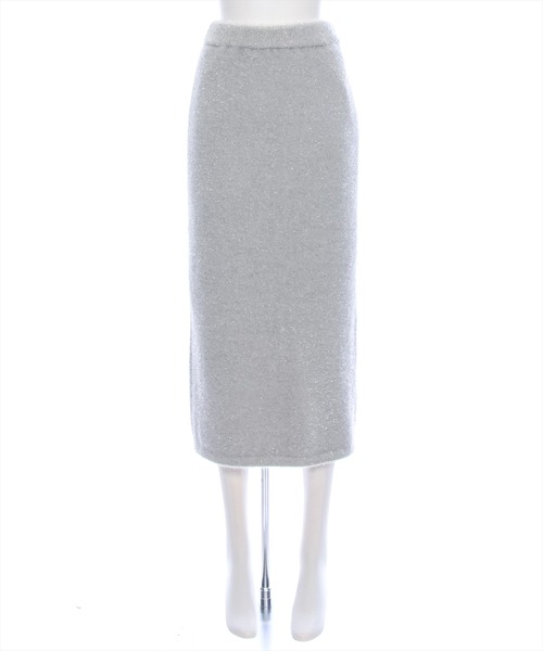 clear（クリア）の「グリッターニットIラインスカート[美シルエット 骨格ストレート セットアップ可能]≪再入荷≫（スカート・レディース・アイボリー/グレー/グリーン・F）」の17枚目の写真