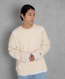 【ADAMPATEK/アダムパテック】damage layered pullover / ダメージレイヤードプルオーバー