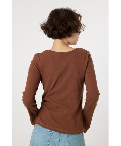 RODEO CROWNS WIDE BOWL（ロデオクラウンズワイドボウル）の「レイヤードライクトップス（Tシャツ/カットソー・レディース・アイボリー/ブラック/ブラウン/杢グレー・FREE）」の17枚目の写真