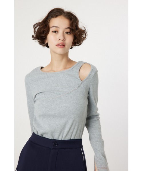 RODEO CROWNS WIDE BOWL（ロデオクラウンズワイドボウル）の「レイヤードライクトップス（Tシャツ/カットソー・レディース・アイボリー/ブラック/ブラウン/杢グレー・FREE）」の20枚目の写真