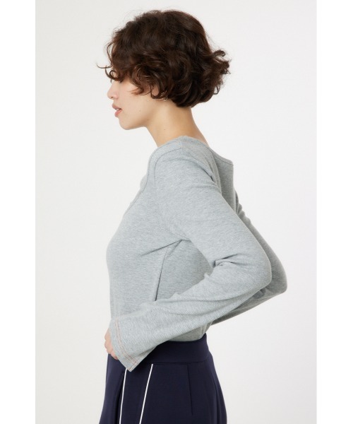 RODEO CROWNS WIDE BOWL（ロデオクラウンズワイドボウル）の「レイヤードライクトップス（Tシャツ/カットソー・レディース・アイボリー/ブラック/ブラウン/杢グレー・FREE）」の12枚目の写真