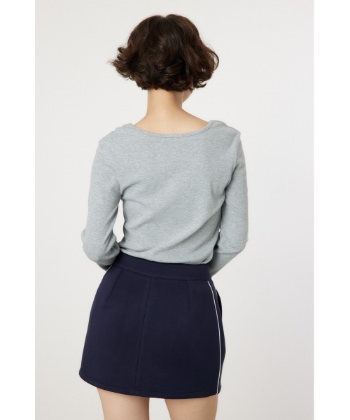 RODEO CROWNS WIDE BOWL（ロデオクラウンズワイドボウル）の「レイヤードライクトップス（Tシャツ/カットソー・レディース・アイボリー/ブラック/ブラウン/杢グレー・FREE）」の11枚目の写真