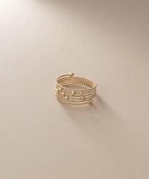 COCOSHNIK（ココシュニック）の「K10ハニーカットボール形状記憶 リング大（15号、18号）（リング）」