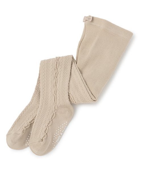 petit main(プティマイン)の「ジャガードタイツ(タイツ/ストッキング・キッズ・ベージュ/アイボリー/チャコール・80cm/90cm/70cm/110cm/100cm)」の2枚目の写真