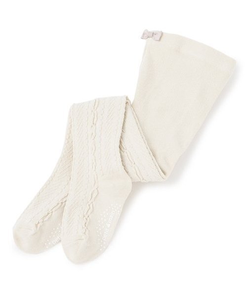 petit main(プティマイン)の「ジャガードタイツ(タイツ/ストッキング・キッズ・ベージュ/アイボリー/チャコール・80cm/90cm/70cm/110cm/100cm)」の3枚目の写真