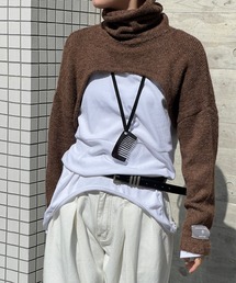 MAISON CHUCLLA | '日本製' タートル ニット ショートボレロ chwj24a04(ニット/セーター)