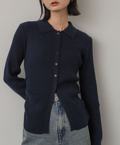 セール】サイドタックポロカーディガン（カーディガン/ボレロ）｜SENSE