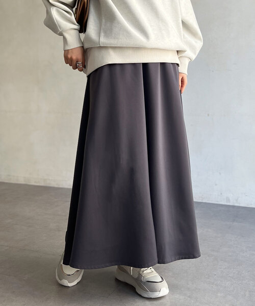 セール】サテンフレアスカート（スカート）｜Chez toi（シェトワ）の