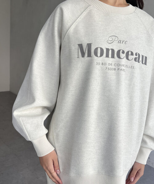 Chez toi（シェトワ）の「圧縮起毛ラグランロゴプルオーバー（Tシャツ/カットソー・レディース・アイボリー/ブラック/グレー・FREE）」の20枚目の写真