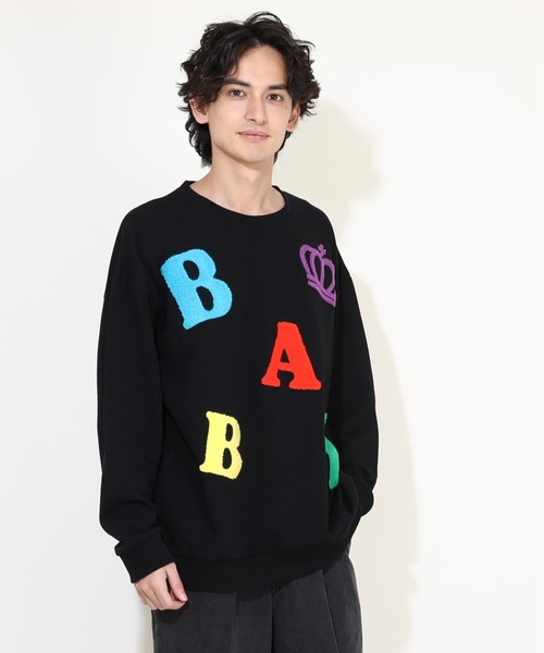 BABYDOLL（ベビードール）の「親子お揃い サガラロゴ トレーナー 9927A（スウェット・レディース・ブラック/アッシュグレー・S/M/L/XL）」の8枚目の写真