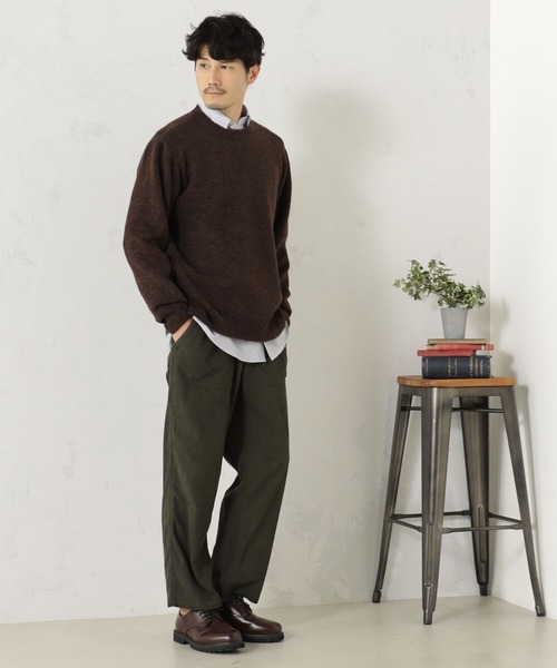 FOUND GOOD（ファウンドグッド）の「フワフワニットプルオーバー（ニット/セーター・メンズ・ネイビー/グレー系/ブラウン系/オレンジ系/グリーン・S/M/L/XL）」の12枚目の写真