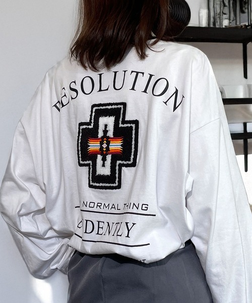 セール】グラフィック アート サガラ刺繍 ヘビーウェイト ロンT（T