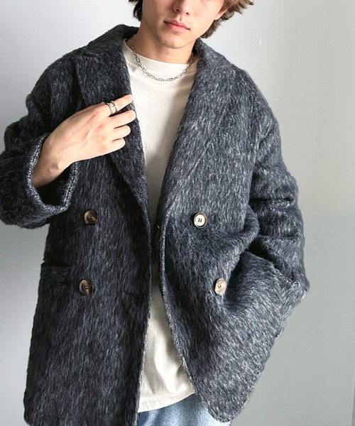 セール】気軽に羽織れる大人のアウター。ミックスシャギーダブル