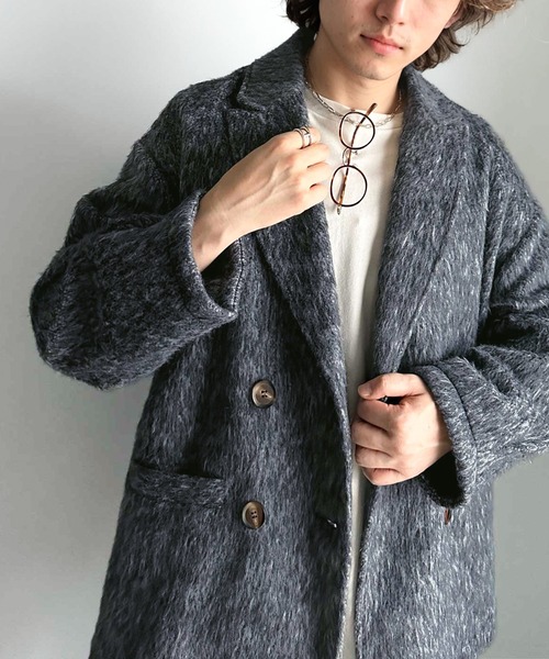 セール】気軽に羽織れる大人のアウター。ミックスシャギーダブル